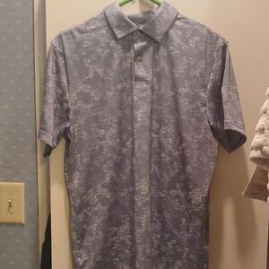 Kids Polo Shirt in Blue Pattern